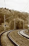 Notebook: Railway Tracks Railroad Train Trains Travel Rail Railroads Track 5