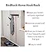 BirdRock Home Dual Hook Coat Rack | 6 Dual Hooks | Wall Mounted Hat Key Rack Rail | Oil Rubbed Bronze Hooks | Dark Brown Pine Bathroom Rail