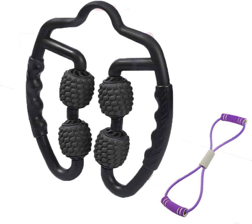 Upgrade Wrap Muscle Roller Stick - Manual Massage Sticks Tools-Muscle Roller Massager for Relief Muscle Soreness,Cramping and Tightness,Help Legs and Arms Recovery（Black） …: Health & Personal Care