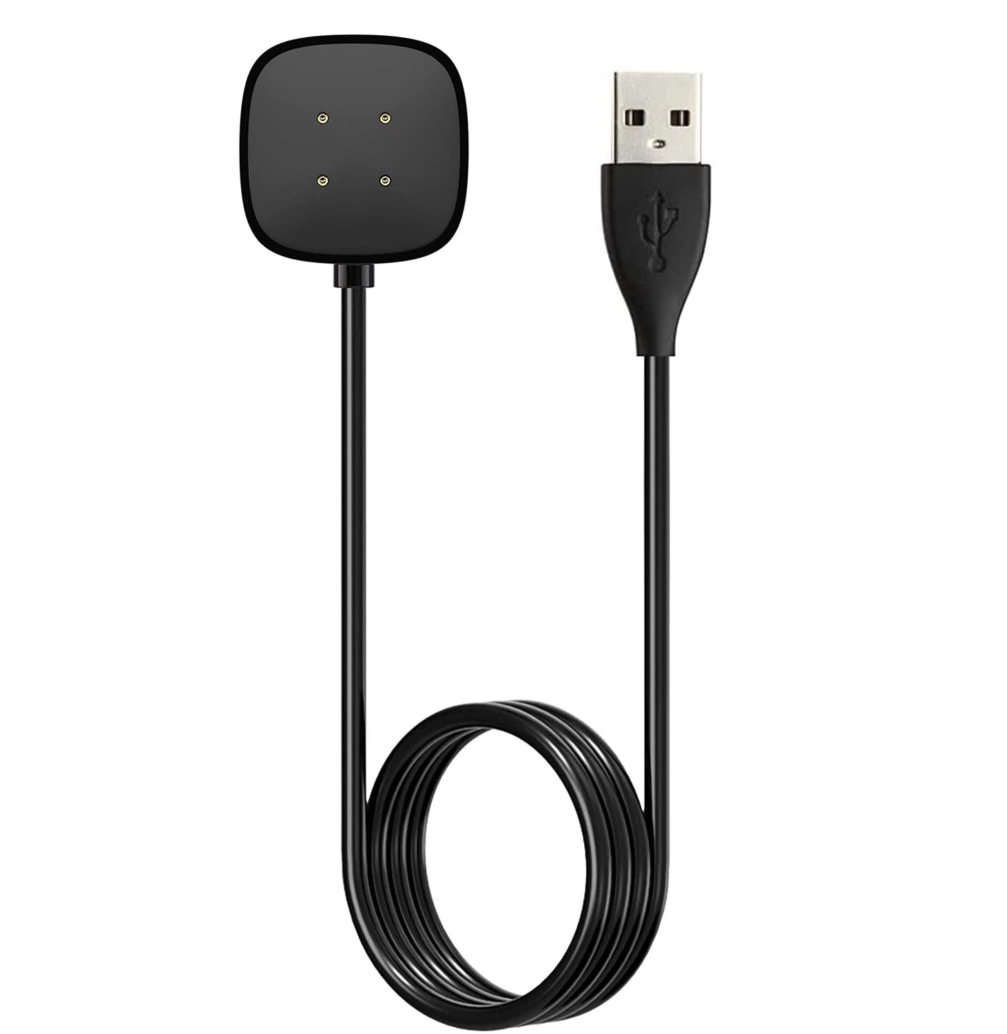 SENGKOB Charger Cable Compatible with Smart Watch Fitbit Versa 4 / Sense/Versa 3 / Sense 2, Replacement USB Charging Cradle Dock Stand Cable (3.3ft)