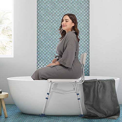 GreenChief Bariatric Tub Transfer Bench 400 Lb - Heavy Duty Bath & Shower Assist - Adjustable Handicap Shower Chair - Medical Bathroom Accessibility Aid for Elderly, Disabled, Seniors