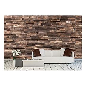Decorative Wooden Wall Background Texture, Natural Wallpaper Pattern - Removable Wall Mural | Self-Adhesive Large Wallpaper - 66x96 inches