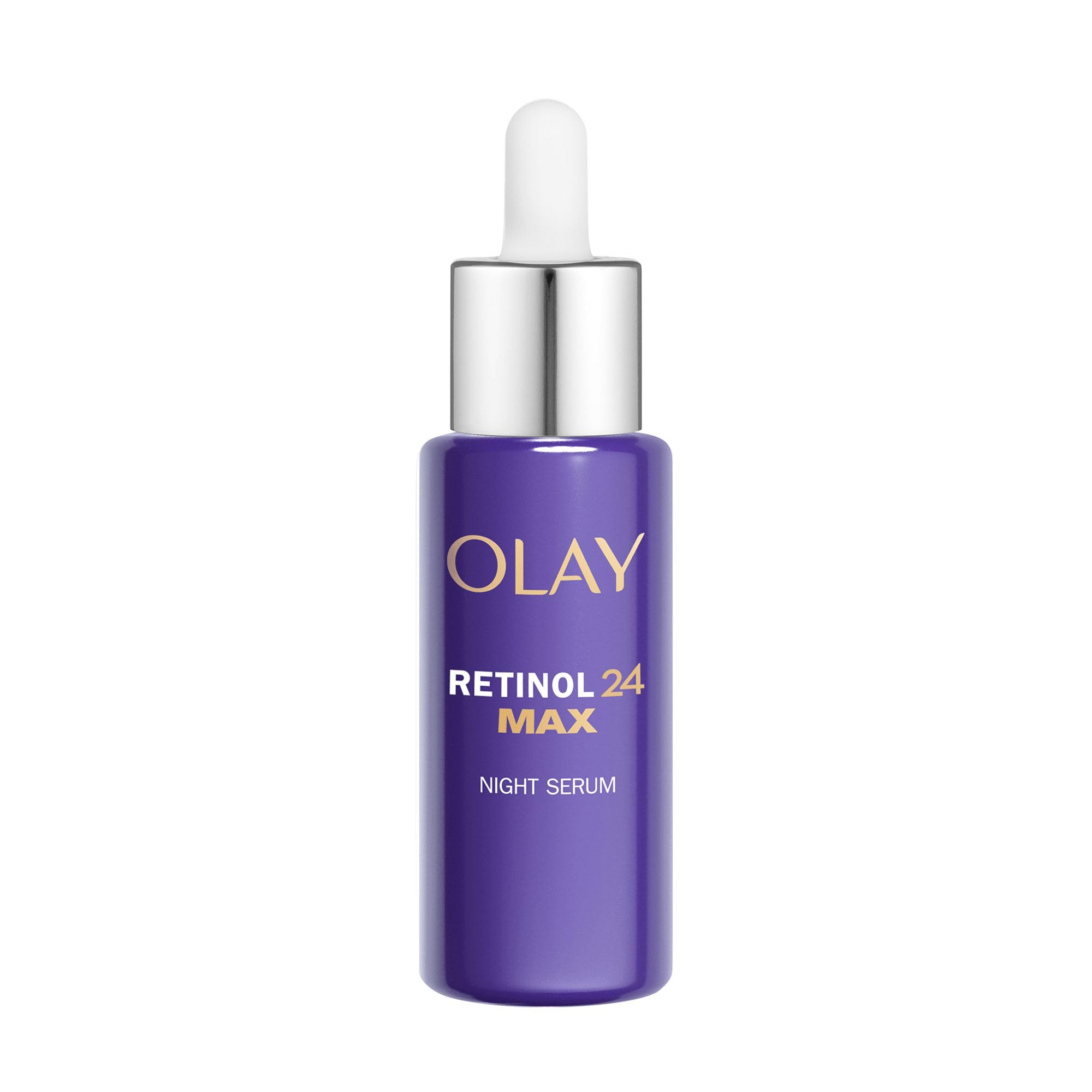 Olay Retinol 24 MAX* Night Serum for Face, Skincare with +40%* Glycerin. Anti Ageing Renewal Skin Care with 3 Actions: Smooths, Renews and MAX* Hydrates, 40ml (*vs Retinol24 Night Serum)