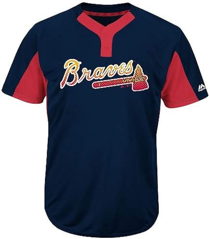 braves button up jersey