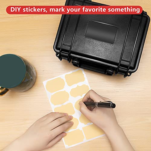 Smell Proof Storage Box with DIY Sticker - Storage Container with Lock - ABS Plastic Storage Box - 15 Pieces Accessories Kit for Travel, Black Storage Case