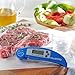 Instant Read Digital Meat Thermometer - Ultra Fast Electronic BBQ and Kitchen Food Thermometer with long probe for Cooking, Grill, Smoker, Candy - Battery Included