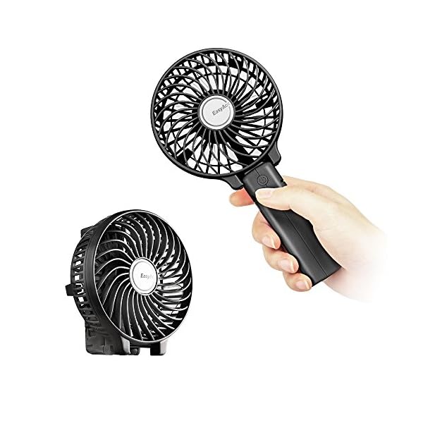 EasyAcc-Handheld-Electric-USB-Fans-Mini-Portable-Outdoor-Fan-with-Rechargeable-2600-mAh-Foldable-Handle-Desktop-for-Home-and-Travel-Black EasyAcc Handheld Electric USB Fans Mini Portable Outdoor Fan with Rechargeable 2600 mAh Foldable Handle Desktop for Home…