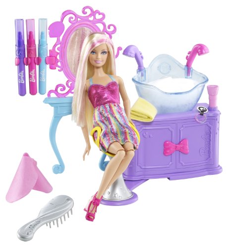 Barbie Hairtastic Color And Wash Salon Playset