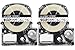 2PK Onirii Compatible Epson Labelworks Label Tape Cartridge LW-300 LW-400 LW-500 LW-600 LC-3TBN9(LK-3TBN) Black On Clear Label Maker Tape Refill Cartridge 9mmx26.2ft