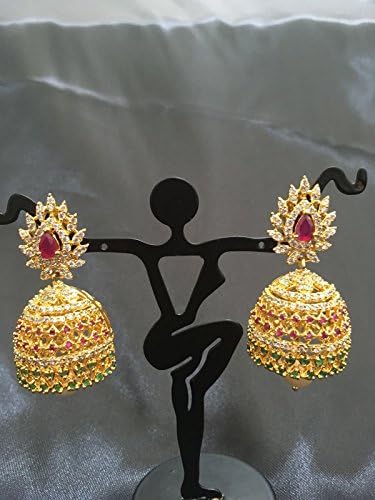 Beautiful and traditional multicolor big size jumka earrings