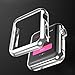 Honest kin Watch Case for iWatch 38 Series 2, with Build in Screen Protector Class Honest kin Thin Pc Plated Plating Protective Bumper Case for Apple Watch 38 mm 2st Generation (Silver)