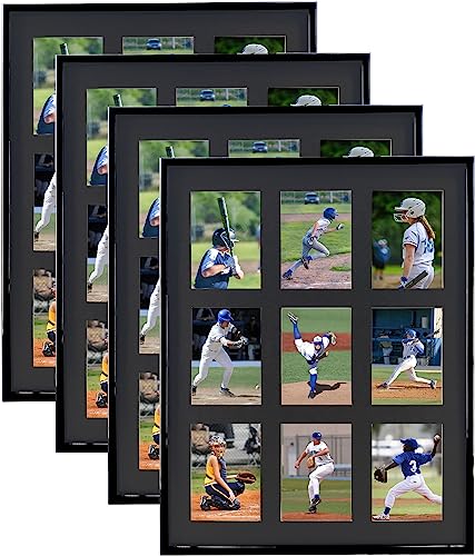 Photo 1 of Baseball Card Display Frame - 9 Standard Cards per Pack, UVProtection, Black Acid-Free Mat, Sports Collector Wall Display Holder