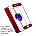 Ayunhao Red iPhone 7 Plus Screen Protector,0.26mm 3D Full Coverage Anti Blu Ray Premium 9H Anti Scratch Tempered Glass for Apple iPhone 7 Plus 5.5