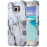 S7 Case, Galaxy S7 Case, ULAK 3 in 1 Hard PC+Soft Silicone Hybrid Dust Scratch Resistance Protective Cover for Samsung Galaxy S7 (Artistic Marble Pattern) Will not Fit S7 Edge