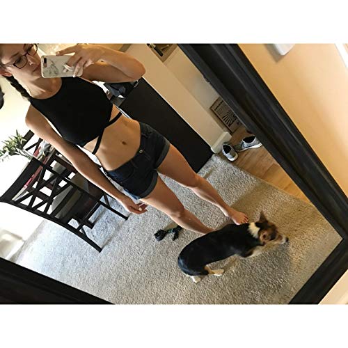 ASMAX HaoDuoYi Womens Jersey Training Sports Crop Top Backless Tank T Shirt Black