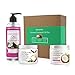 Coconut Spa Gift Set for Bath & Body, Moisturizing Hair Mask, Body Scrub & Hydrating Coconut Oil - Pure Body Naturals