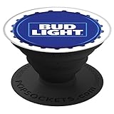 Bud Light White Beer Cap PopSockets Stand for Smartphones & Tablets - PopSockets Grip and Stand for Phones and Tablets