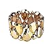 D EXCEED Women's Trendy Stretch Druzzy Stone Bangle Bracelet Gift Idea Stone Bracelet or Earrings Resin Stone Elastic Bangle for Women