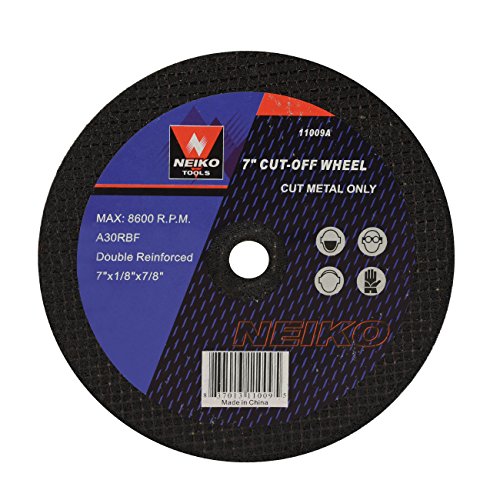 Neiko 11009A 7" Cut Off Wheel for Power Grinder, Double Reinforced | 8500 RPM