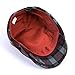ZLSLZ Mens Unisex Newsboy Hat Cotton Flat Plaid Ivy Irish Cabbie Caps (winegezi)