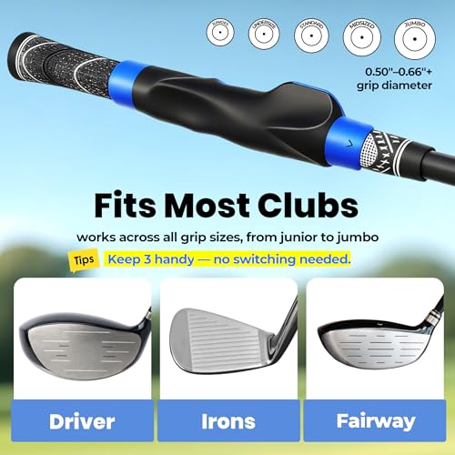 Honharo Golf Club Grip – Golf Grip Trainer & Grip Corrector for Proper Hand Position and Muscle Memory – Non-Slip, Easy Install,Golf Grip Kit Fits Standard Driver, Iron, Wedg