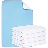 Mancosi Reusable Incontinence Bed Pads (4 Packs), washable bed pad, Heavy Absorbency (4-Layer) Waterproof Bed Pads 18"X24", n