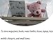 Haoun Bedside Hanging Storage Basket Office Desk Dormitory Iron Mesh Origanizer Caddy for Book Phone Magazine Holder (White)