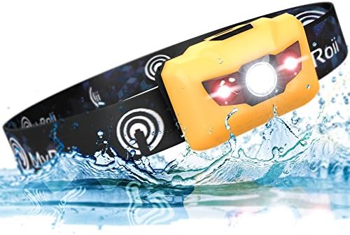Premium LED Headlamp Lightweight 2.6oz, Waterproof, Shockproof Headlight Flashlight 5 Modes Up to 450 Ft Beam. Bonus Batteries & Reflective Band. Best For Running, Biking, Camping, Fishing, Hiking