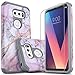 Star LG V30 Case, LG V30 Plus Case, LG V35 ThinQ Case, With [Premium Screen Protector Included], Shock Absorption Drop Protection Dual Layers Impact Advanced Rugged Protective Cover -Marble Pattern