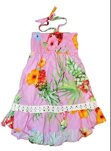Maui Clothing Infant/Toddler Aloha Pineapple Willow Sundress (12 Months, Pink)