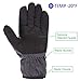 SKYDEERE Winter Running Gloves - Heated Soft Deerskin Warm Leather and Fleece Glove, with 3M Thinsulate Insulation Suitable for Outdoor Sport and Keep Warm in Cold Weather (Gray Medium)