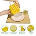 AROTAO Popsicle Molds Silicone Popsicle Maker Ice Pop Molds with 2 Lids and 4 Sticks - Easy Removal - Set of 2 Different Shapes - BPA Free - DIY Ice Cream Maker For Kids - Yellow and Green