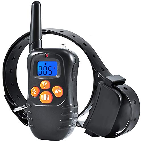 BIG DEAL Humane Safety No Shock Dog Training Collar with Remote, 1000FT Range Rechargeable Waterproof Dog Training Collar for Small Medium Large Dogs (for 1 Dog)
