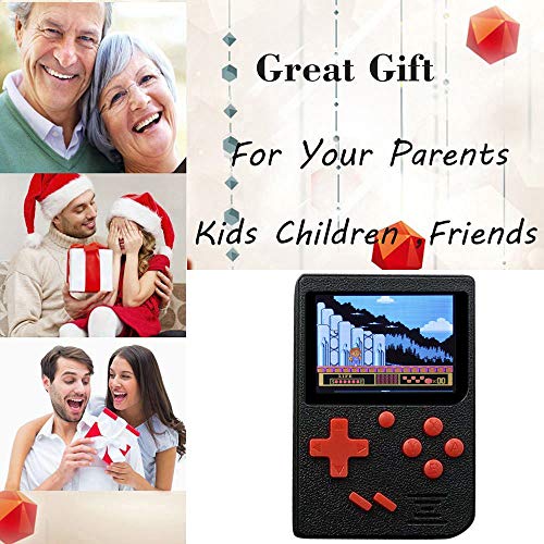 LiPing Retro Mini Handheld Video Game Console Gameboy Built-in 168 Classic Games for Kids Play Fun at Home Office Desk Top Anywhere by (Black) - Thumbnail 5