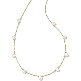 Kendra Scott Leighton 14k Gold-Plated Pearl Strand Necklace in White Pearl, Fashion Jewelry for Women