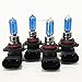 Mega Racer Halogen 9006 9005 Headlight Bulbs | High and Low Beam Headlights | 100W | 9005 Bulbs 9006 Headlight Bulbs HB3 Headlight Bulb HB4 Replacement | Head Light for Car | 5000K White (4 Pack)