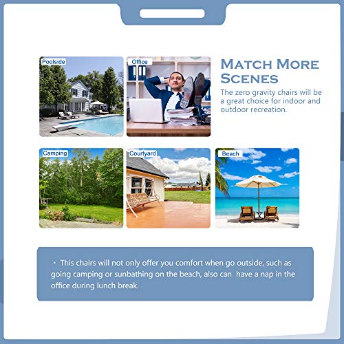 Shintenchi Patio Zero Gravity Recliner Lounge Chair, Outdoor Folding