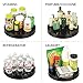 mDesign Plastic Spinning Lazy Susan Turntable Storage - Rotating Organizer for Makeup, Cosmetics, Nail Polish, Vitamins, Shaving Kits, Hair Spray, Medical Supplies, First Aid - Black