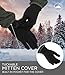 Tough Outdoors Running Mitten Gloves with Touch Screen - Winter Glove Liners with Convertible Mittens Cover for Texting