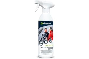 simprax® Textile Waterproof Spray Eco-Friendly & Skin-Safe | Water-Based Waterproofing for Gore-Tex, Sympatex & Softshell | Biodegradable Waterproofing Spray for Fabric Outdoor | Made in Germany