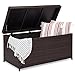 Best Choice Products 136 Gallon Large Deck Box Indoor Outdoor Storage Wicker Furniture, Organization for Patio, Living Room, Bedroom, Cushions, Pool Accessories w/Safety Pneumatic Hinges - Brown