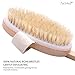 Nature Dry Body Brush & Dry Skin Brushing -AsaVea Reduces Cellulite Stress While Boosting Immune System Skins Appearance Circulation, All-Natural Materials Long Wood Handle Boar Bristle Brushy