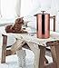 LA JOLIE MUSE French Press Coffee Maker Copper Finished,Double Walled Insulated Stainless Steel Coffee Press,2 Extra Screen Filters,34 oz 8 Cup, Christmas Home Decor Gift