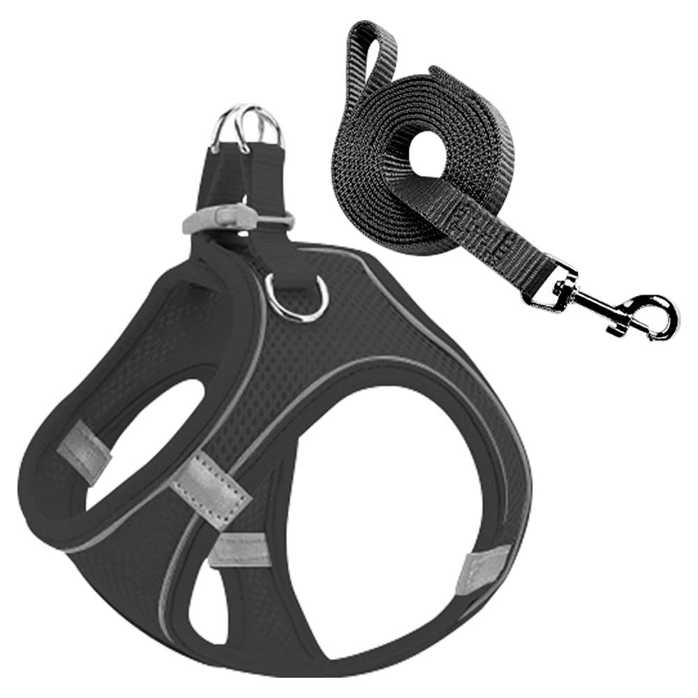 YATOSEEN Dog Harness Small Dog, No Pull Harness Adjustable Reflective Pet Harness Breathable Soft Dog Vest Harness Leash Set Step-in Puppy Harness for Cats Small Medium Dogs