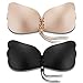 Uniqhia Strapless Bra 2 Pack Self Adhesive Silicone Invisible Push-up Bra for Women