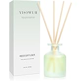 YISOWUH Reed Diffuser - Clean Linen 3.38oz (100ml)*1 Pack Essential Oil Reed Diffuser Set with 8 Sticks, Long Lasting Fragrance for Home, Bathroom, Bedroom, Room, Decor, Gifts