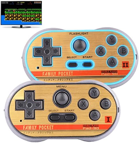Retro Games Controller Mini Classic Handheld Game Console Toys for Kids Gamepad Joystick Support Dual Battle Load in 260 Video Games Connect and Play with TV Gaming Station (Black+Blue)