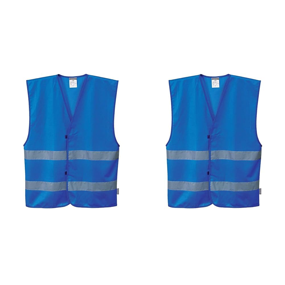Portwest Iona Vest, Size: L/XL, Colour: Royal Blue, F474RBRL/XL (Pack of 2)