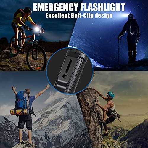 Zavuxo Rechargeable LED Flashlights high lumens,100000 Lumens Super Bright Tactical Flashlights,Waterproof Handheld Flashlight with 5 Mode,Built-in Battery,Zoomable for Emergencies Camping