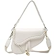 PURFANREE Women Trendy Saddle Shoulder Bag Clutch Purse Underarm Handbag Satchel HandBag Crossbody Bag